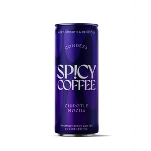 SPICY COFFEE, Condesa (Chipotle & Mocha), RTD Coffee Latte, 8OZ (Single Can) Coffee Beverage Creamy Chocolate