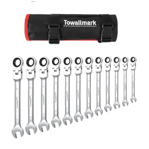 【Clearance Sale】GARVEE Metric Ratcheting Wrench Set 6-19mm, Cr-V Steel with Bag