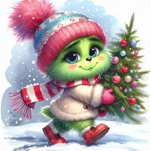 5D DIY Full Diamond Round Diamond Painting Kit - Christmas Tree, Children, Snow Mosaic, Canvas, Crafts - DIY Decor, Home Wall Art, Perfect for Halloween and Christmas, Independence Day, Birthday, and Anniversary Gifts