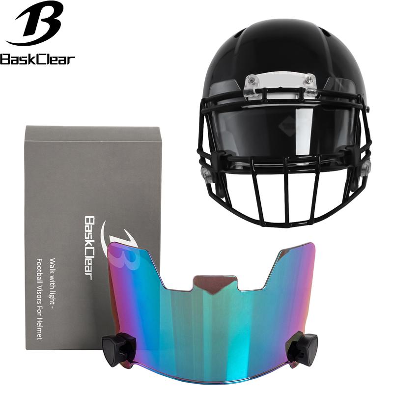 Clear Football Visor - Football Visors for Helmet - Football Helmet Visor Fits Adult & Youth Football Helmets - Anti-Fog, Scratch Resistant Clear Visor Football Face Shield