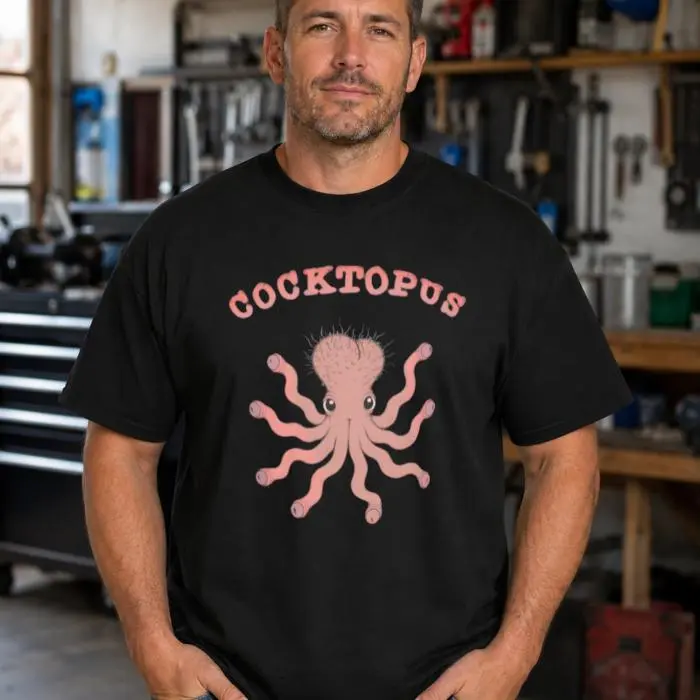 Cocktopus Funny Shirt Gift, Y2K Sarcastic T-shirt, Embarassing Shirt, Rootin Tootin Tee, Weird Clothing