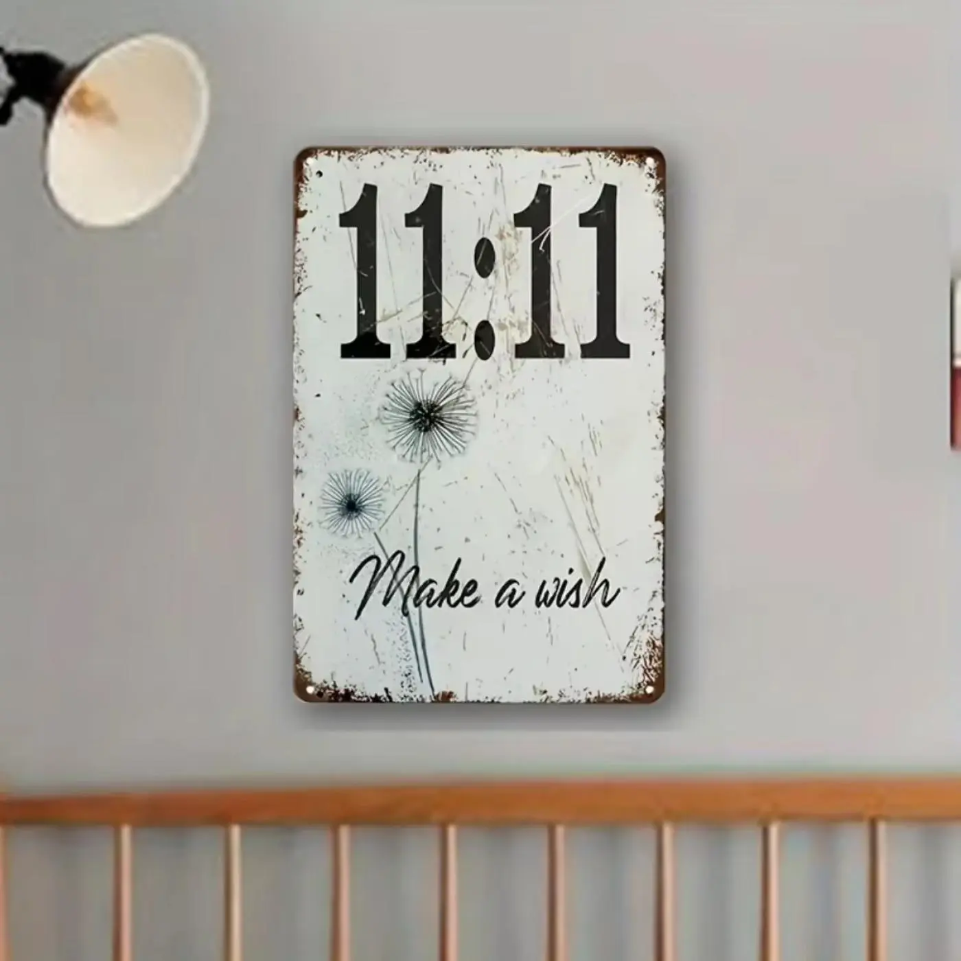 Rustic Make a Wish Vintage Metal Sign, 1 Count Rustic Design Modern Wall Decor, Wall Art for Home Living Room Bedroom, Home Decor, Room Decor