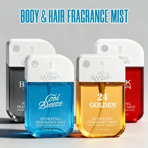 Wish Body & Hair Fragrance Mist For Men, 1.5 Fl.oz Each, 4 Different Scent, Long-Lasting Fragrance Spray, Easy To Carry, Perfect ForDating, Daily Life, Parties, Gift Giving