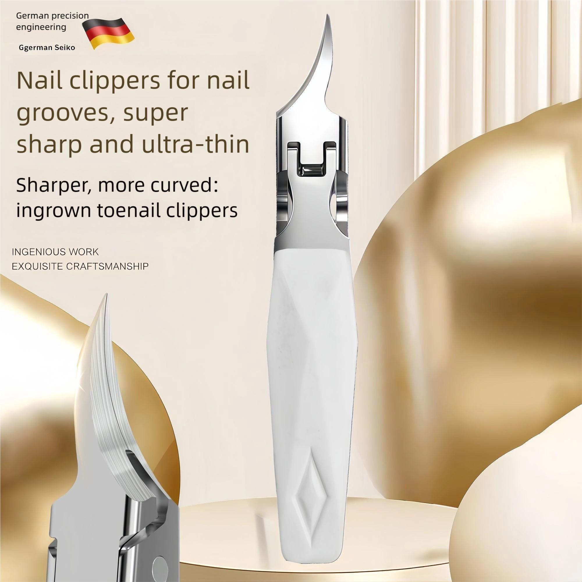 Eagle Beak Clippers with Wide Jaw for Thick, Hard Nails, German-Engineered 3-Piece Multi-Pack, Unisex Nail Care Set for Seniors, Mature, 50G, Cuticle Tool, Nail Cutters, Toenail Clipper Set
