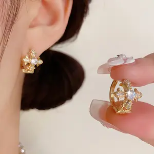 Fashionable and elegant earrings, sparkling accessories for women, earrings for women, stylish accessories, casual and fashionable jewelry, Mother's Day and Valentine's Day gifts, jewelry gifts for her,14k gold-plated