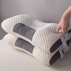 Knitted Massage Pillow Core, High Filling & Elasticity Soft Light & Breathable Neck Shoulder Support Pillow, Supportive Memory Foam, Bedding Supplies