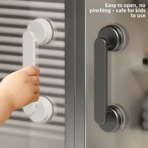 Home Safety No-Drill Suction Cup Handle-Anti-Pinch for Kids & Elderly| Waterproof Bathroom/Kitchen