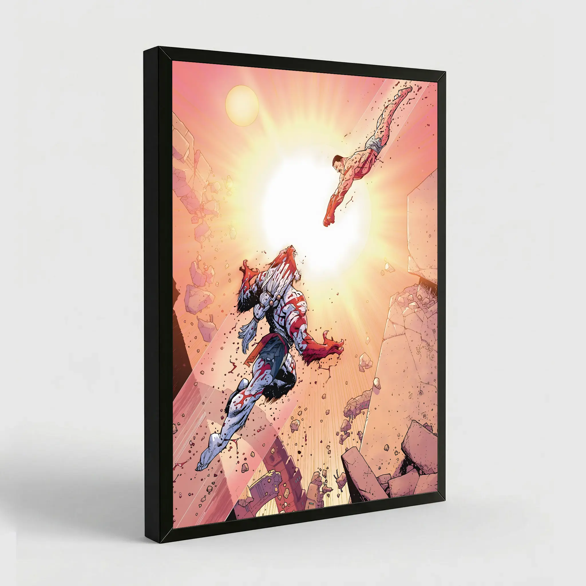 Invincible Image Comics, Battle Beast And Thragg Finale, Superhero,Aesthetic Wall Art Picture Print Modern Family Bedroom Decor