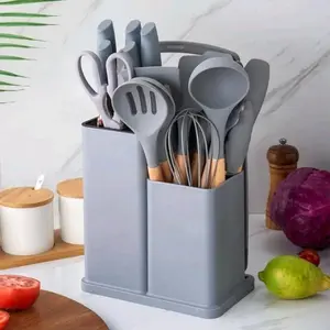 Kitchen Utensils Set, 19pcs/set Including Silicone Cooking Utensils Set & Holder &  Cutting Board, Non-stick Cookware Set, Modern Cooking Utensils Set for Home Kitchen
