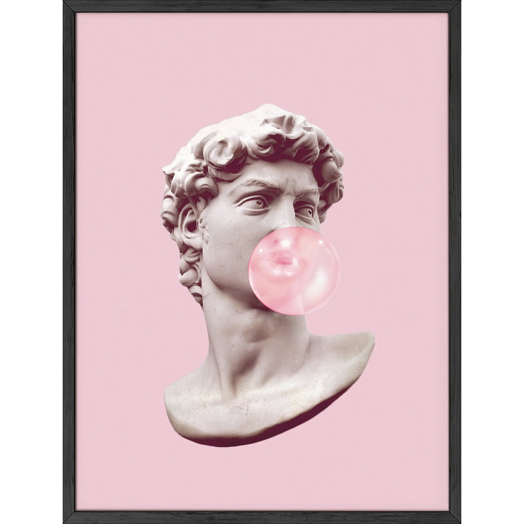 David Pink Bubblegum Postrer - Artistic Wall Decor Print for Room Aesthetic and Vibe