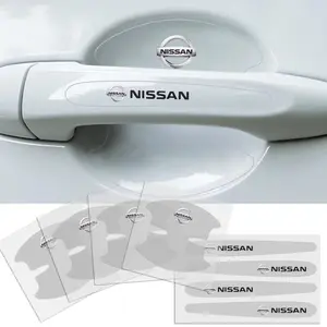 Car Door Handle Cup Protector Film, Compatible with Nismo Patrol Maxima Qashqai J10 Juke Leaf Micra Sentra Note Car Accessories, Car Door Trim Sticker