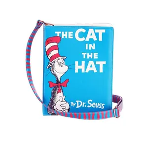 HalloweenCostumes Cat in the Hat Themed Book Bag, Men's Costume Accessory for Special Occasions