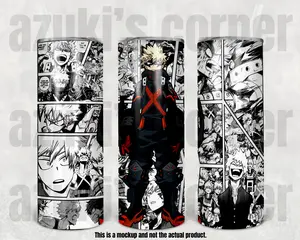 Bakugo MHA Anime Manga Panel Tumbler 20/25 oz (#77)