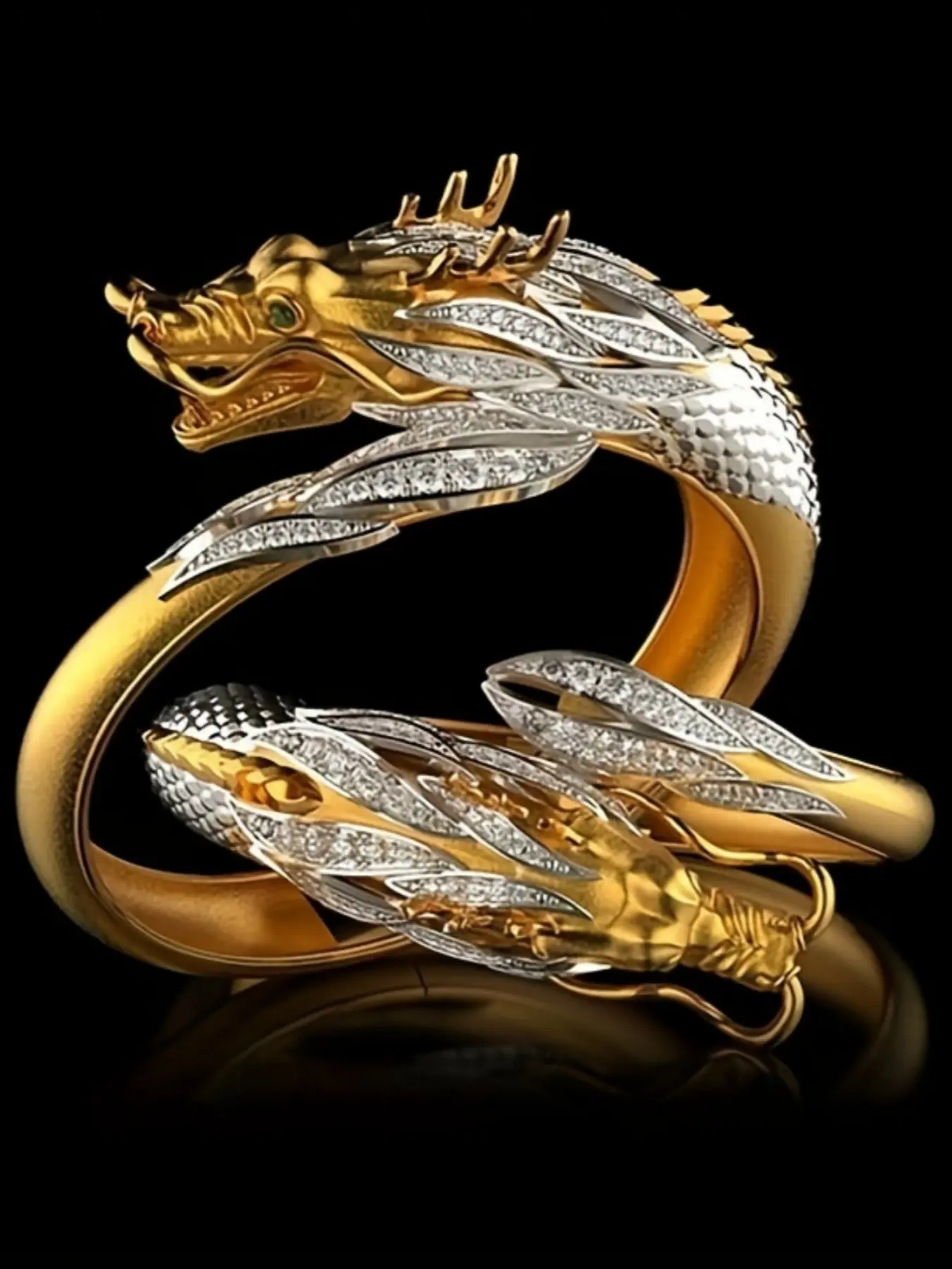 Men's Fashion Elegant Oriental Dragon Ring, Wedding Engagement Party Jewelry Gift, Stylish Men's Accessory for Special Occasions, Statement Rings