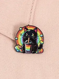 Cat Enamel Brooch Clip, Perfect for Pain Bags, Denim Jackets, Cafes, Adds Magic to Daily Life, Ideal Gift Choice, Charm