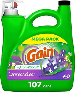 Aroma Boost Laundry Detergent Liquid Soap, Lavender Scent, 107 Loads, 154 Fl Oz, He Compatible