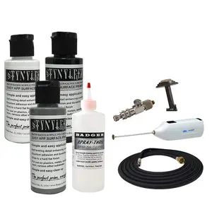 Badger Air-Brush Co Premium Airbrush Bundle for Wargame Models with Trigger Control and Cleaner