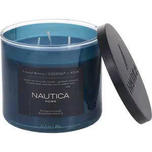 Nautica Coastal Breeze By Nautica Scented Candle For Unisex