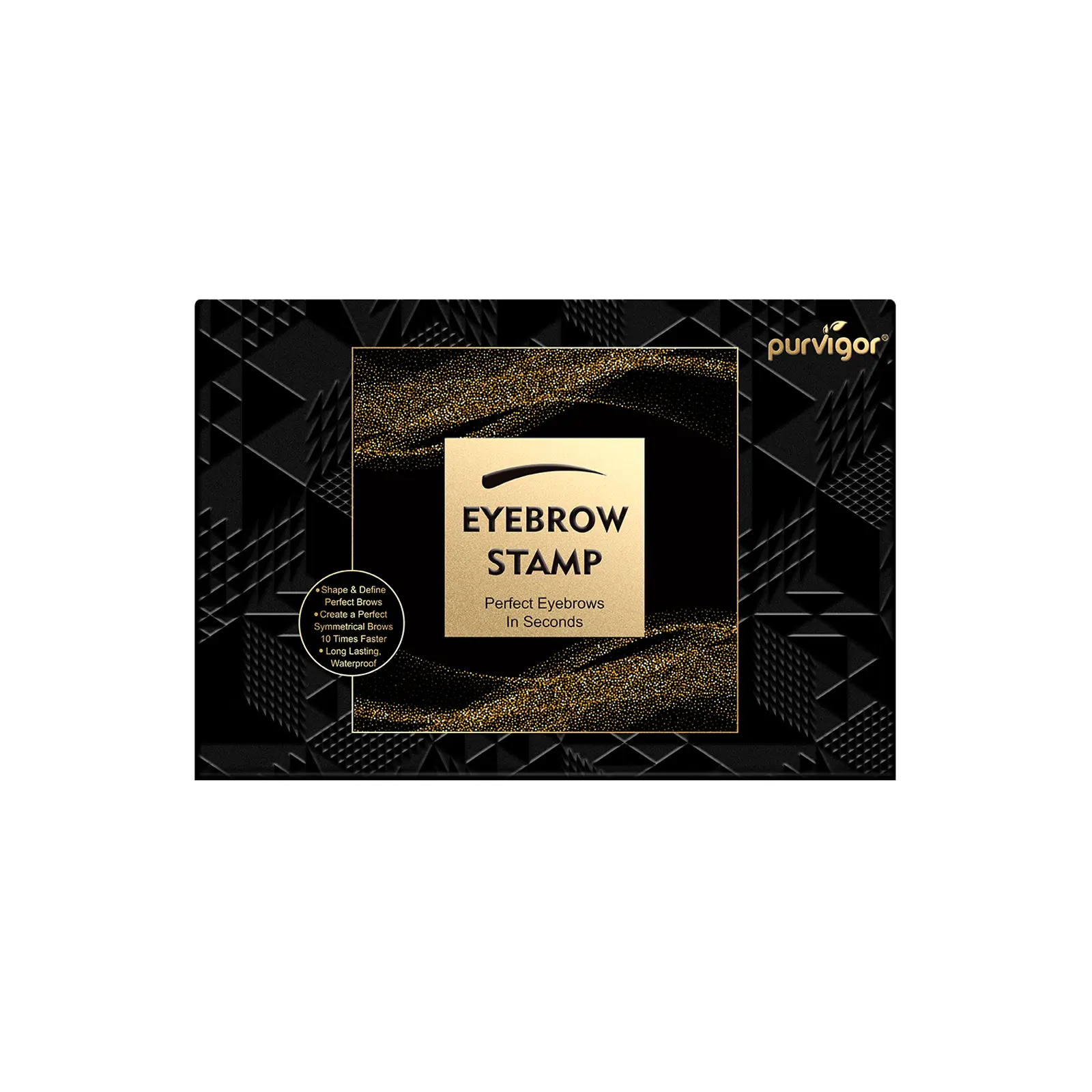 Purvigor Eyebrow Stamp and Stencil Kit - 24 Reusable Styles for Natural, Waterproof and Long-Lasting Makeup