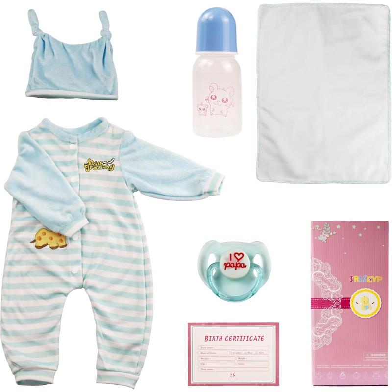 22" African American Baby Doll, Realistic Black Reborn Baby Dolls Silicone Vinyl Babydoll, Lifelike Soft Cloth Body Boy Doll, Birthday Set for Aged 3+