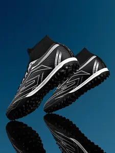 Men's Football Shoes Soccer Shoes TF Nails Outdoor Sports Sneakers, Durable Anti-Slip Sole, Strong Grip, Ankle Protection, All-Season Use