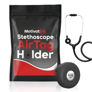 Air Tag Holder for Stethoscope, Never Lose Your Stethoscope (Black)