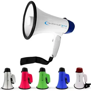 20 Watts Lightweight Portable 300M Range Megaphone Bullhorn with Strap, Siren, and Volume Control, Good for Trainers, Soccer, Football, Baseball, Coaches