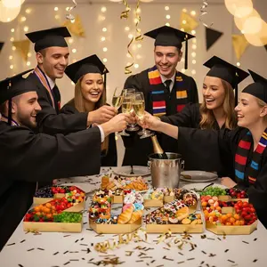 2026 Graduation-Themed Cold Platter with “2026” Letter Design (Can be customized with the number 2026,3 colors to choose from) – Sturdy Cardboard Tray, ideal for cold platters, chocolates, candies, snacks, cupcakes, and graduation party decorations