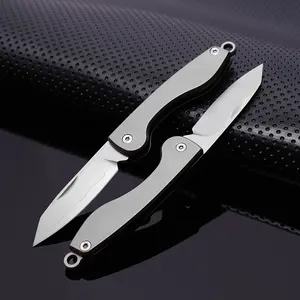 Titanium alloy folding knife, EDC tool, compact and portable, sharp blade, durable.