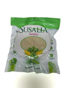 Tortillas de Maiz y Nopal Mexicanas Susalia 500g | Susalia Nopal Tortillas, 500 g, Low Fat Corn Tortillas with Cactus Powder