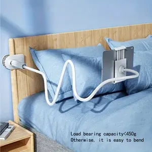 360-degree Rotating Tablet & Phone Stand, 1 Count Adjustable Lazy Bedside Mount, Flexible Spiral Base for Lazy Web Browsing, Bedroom Accessories, Multipurpose Phone Holder, Smartphone Accessories