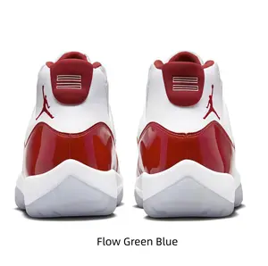 Collectible High-Top Shoes, White Leather Upper, Cherry Red Patent Accents, Icy Outsole