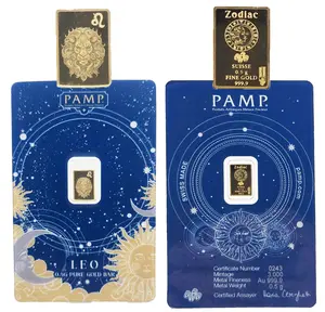 Leo 1/2g Gold Bar Zodiac PAMP Suisse