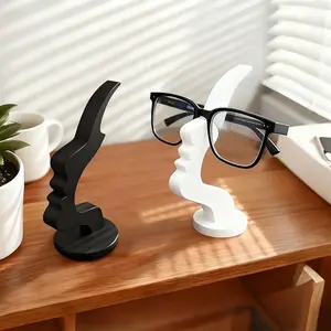 2 sets of modern face-shaped eyewear support frames, display stand for eyewear, desktop storage organizer for tissues, used for eyeglasses and sunglasses, 3D printed art decoration, Space Saver Organizer