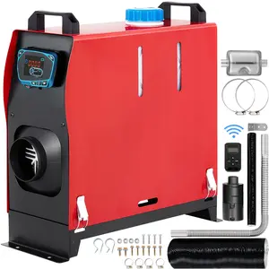 【fathersdaygift】VEVOR 8KW Diesel Air Heater All in One 1 Air Outlet Diesel Heater 12V Remote Control Parking Heater Silencer with Blue LCD Switch for RV Trucks Bus and Trailer