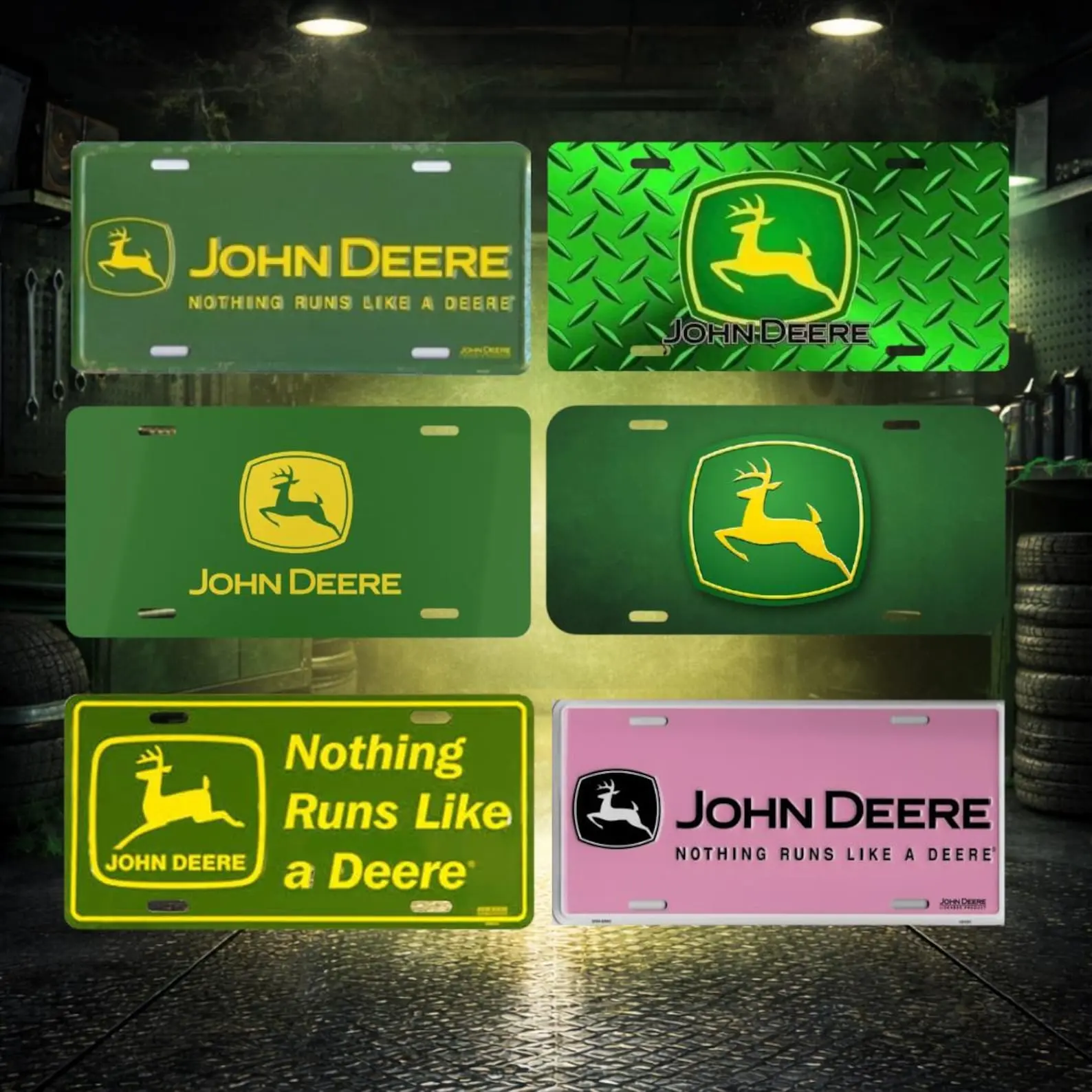 John Deere License Plate, Tractor Farm Car Tag, Country Farmer Vehicle Accessory Gift
