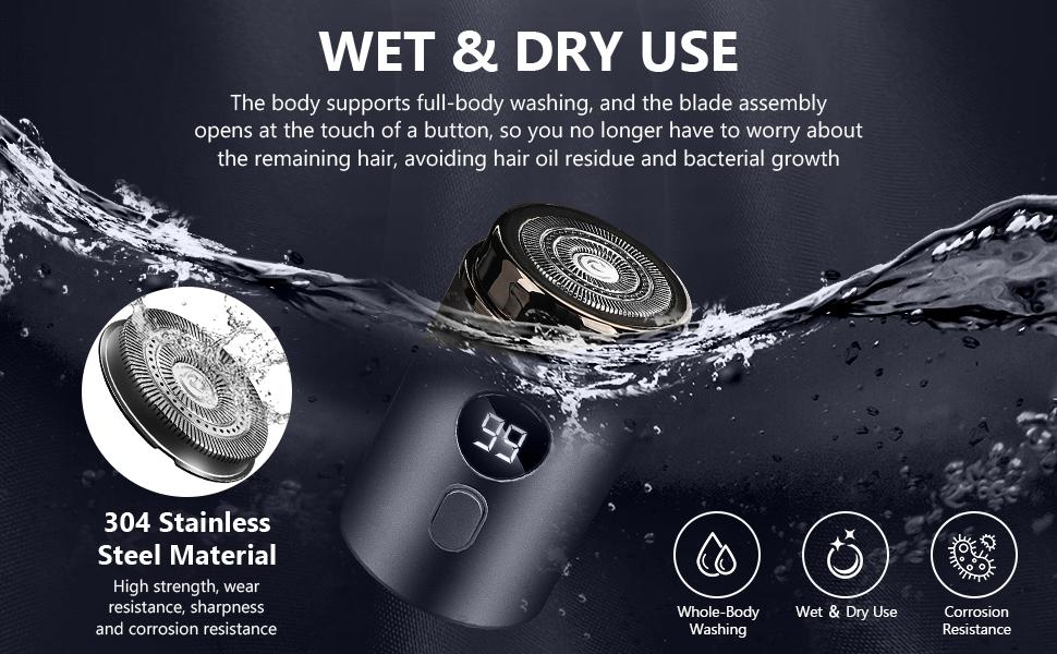 Washable mini electric shaver