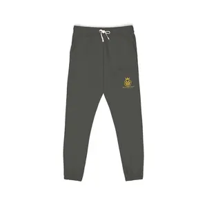 Ember Crest Sweatpants — Garment-Dyed Fleece Joggers with Sun Emblem