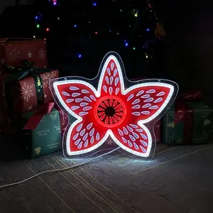 Handcrafted  Demo’neon Gorgon and 'Demo' Dimmable USB-Powered for Bedroom, Game Room & Halloween Decor - Unique Gift for Fans, Men & Women - Cool 80s Retro Sci-Fi Lighting