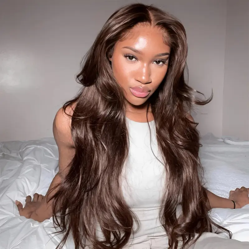 Tinashe Chocolate Brown #4 Pre-Cut 6x5 HD Lace Wig Pre-Bleached Knots Wear & Go Glueless Wig Pre-everything #sohochic #TikTokShopBackToSchool