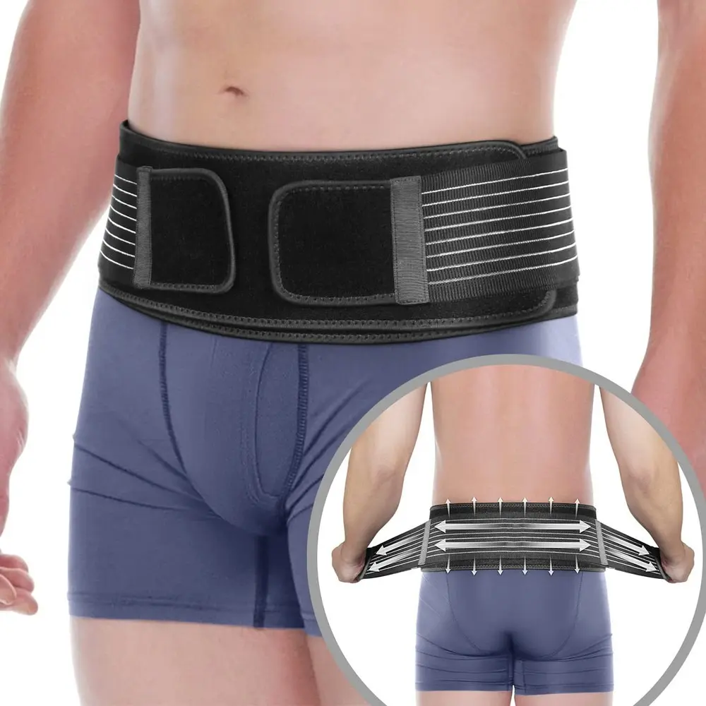 Men's Stretchy Compression Body Shaper with Sacroiliac (SI) Hip Belt - Workout Gear, Athletic Gear, Fitness Waist Band for Gym Lifting, Outdoor Fitness