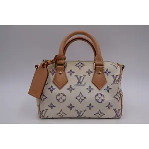 Pre-owned Louis Vuitton canvas Tote Bags Monogram Jacquard Multicolor Speedy 20 Bandoulière Boston Bag (4900000123982)