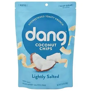 Dang Toasted Coconut Chips Lightly Salted 12 Pack Vegan Gluten Free Non GMO Healthy Snacks Made with Whole Foods 3.17 Oz Resealable Bags Thailand Origin