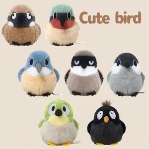 Lovely Birds Series Cute Stuffed Chubby Flying Birds Doll Throw Pillow High Quality Home Ornament