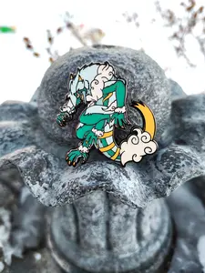 Storm The Hybrid Sergal | Raincloud/ Blue/Fursona/ Glitter/ Furry Creature/ Enamel pin