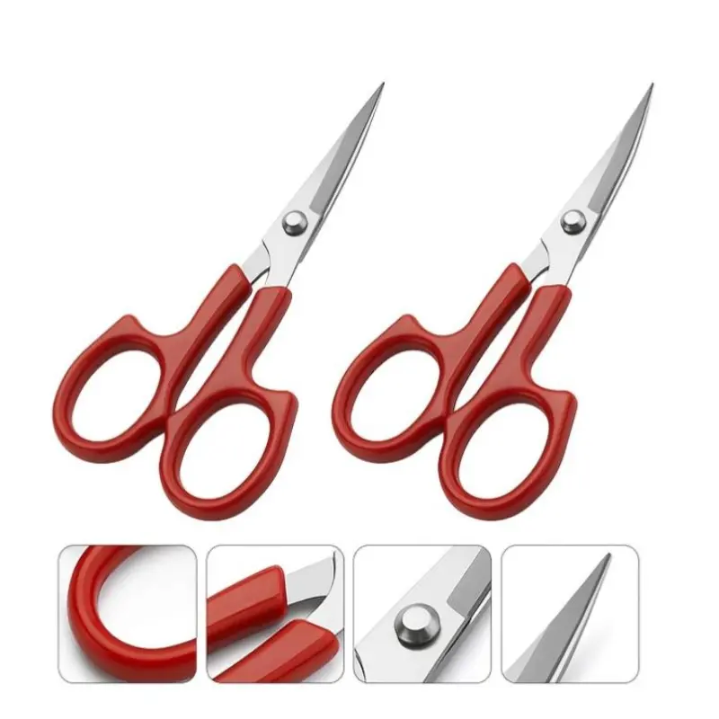 2 Pcs Small Scissors Stainless Steel Blades Sewing Shears 5.1 Inch Thread Cutters Sewing Tools for Sewing Quilting Handmade Crafts