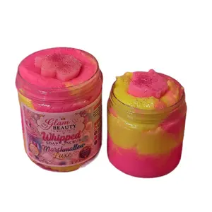 Marshmallow Luxe Whipped Foaming Sugar Scrub. Exfoliating Body Wash & Scrub. All Natural Shea Butter Whipped Soap/Shaving Cream natural skincare Exfoliate