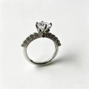 Luxury Platinum Plated Copper Zircon Ring