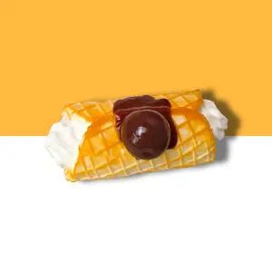 Fun Tactile Squishy, High Elasticity Silicone Gel, Rolled Wafer Pastry Dessert, Hand Muscle Exercise, Desk Accessory for Adults