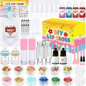 Easter Gift-73PCS DIY Lip Gloss Making Kit | Fun Lip Gloss Set for Kids & Teens | Beginner-Friendly, Moisturizing Lip Gloss for Girls & Women